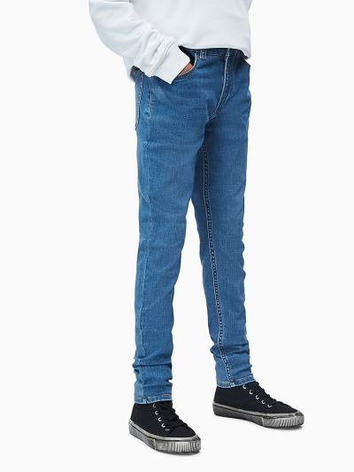 Calvin Klein Ruhák HU129430 | Calvin Klein Skinny Fiu Farmernadrág Kék